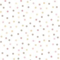 Noordwand Behang Mondo baby Confetti Dots roze/wit/bruin