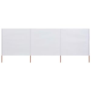 VidaXL Windscherm 3-panelen 400x80 cm stof zandwit