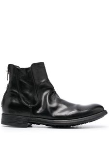 Officine Creative bottines en cuir à fermeture zippée - Noir