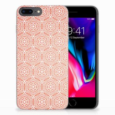 Apple iPhone 7 Plus | 8 Plus | TPU bumper | Pattern Orange
