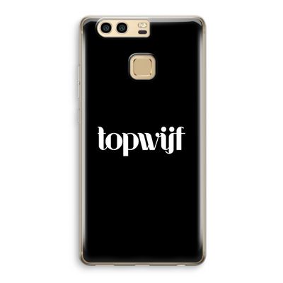 Topwijf Zwart: Huawei P9 Transparant Hoesje