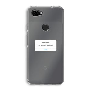 Reminder: Google Pixel 3a Transparant Hoesje