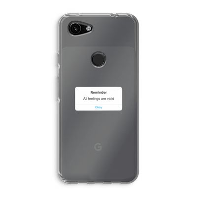 Reminder: Google Pixel 3a Transparant Hoesje