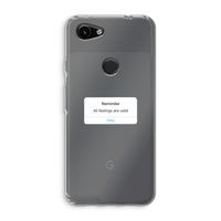 Reminder: Google Pixel 3a Transparant Hoesje