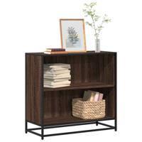Boekenkast 80x35x76 cm bewerkt hout bruin eikenkleur