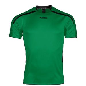 Hummel 110005 Preston Shirt Korte Mouw - Green-Black - M