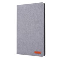 Voor Galaxy tab a 10 1 (2019) T510/T515 doek Teature horizontale Flip PU lederen draagtas met houder & kaartsleuven (grijs)
