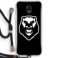Angry Bear (black): Samsung Galaxy J3 (2017) Transparant Hoesje met koord
