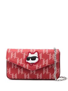 Karl Lagerfeld sac à bandoulière à motif K/Ikonik 2.0 - Rouge