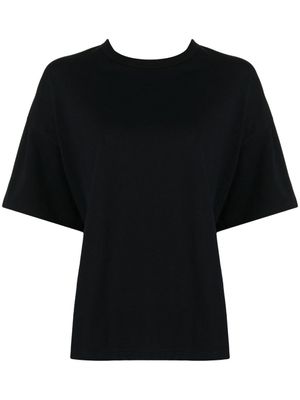 Muller Of Yoshiokubo t-shirt en coton à effet d'épaules descendues - Noir