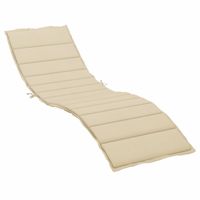 vidaXL Ligbedkussen 200x70x3 cm oxford stof beige - thumbnail