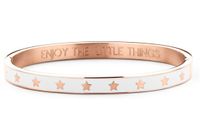 CO88 Collection 8CB-90191 - Stalen bangle met sterren - one-size - rosékleurig / wit