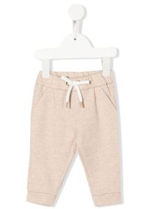 Chloé Kids pantalon en coton à taille à lien de resserrage - Tons neutres