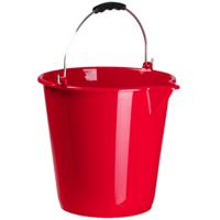 Plasticforte Emmers - 3x stuks - met schenktuit - 12L - roze - schoonmaakemmer
