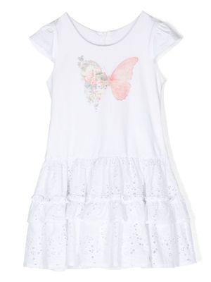 Lapin House robe à imprimé graphique - Blanc
