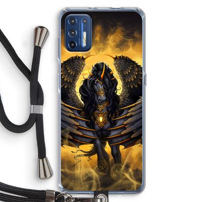 Pegasus: Motorola Moto G9 Plus Transparant Hoesje met koord