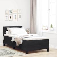 Boxspringbed met Matras met matras Zwart 90 x 190 cm Stof