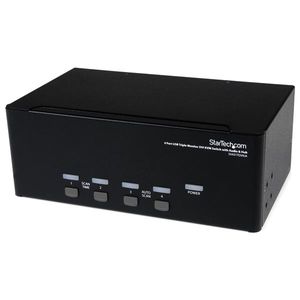 StarTech.com 4-poort 3x Monitor DVI USB KVM-switch met Audio en USB 2.0-hub