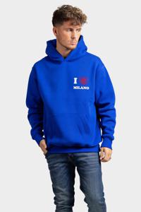 Family First Milano ''I Love Family First" Hoodie Heren Blauw - Maat S - Kleur: Blauw | Soccerfanshop