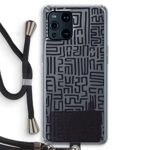 Moroccan Print: Oppo Find X3 Pro Transparant Hoesje met koord
