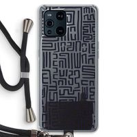 Moroccan Print: Oppo Find X3 Pro Transparant Hoesje met koord