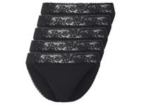 esmara 5 dames slips (Zwart, S (36/38))
