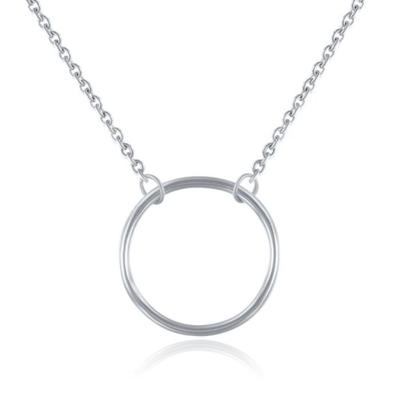 Elenza Zilveren Ketting met Cirkel Hanger in 925 Sterling Zilver