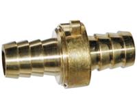 Kirchhoff Messing slangaansluiting, blank, 3/4" mondstuk x 1"moer x 3/4"mondstuk, 3-delig - 987387113