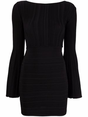 Antonino Valenti robe courte plissée à bretelles croisées - Noir