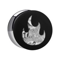 Double Flared Plug met Mother Of Pearl Design Acryl Tunnels & Plugs