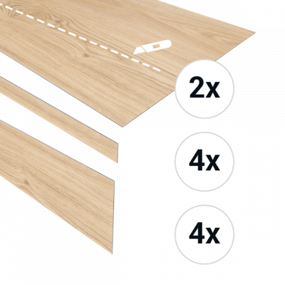 Douwes Dekker - PVC complete traptreden set Crème Brûlée 152,4cm (PVC) Douwes Dekker - PVC complete traptreden set Crème Brûlée 152,4cm (PVC)