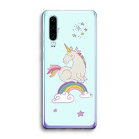 Regenboog eenhoorn: Huawei P30 Transparant Hoesje