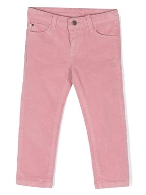 Knot pantalon en velours côtelé à patch logo - Rose
