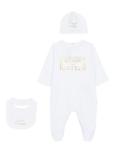 Balmain Kids trousseau de naissance à logo imprimé - Blanc