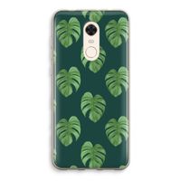 Monstera leaves: Xiaomi Redmi 5 Transparant Hoesje