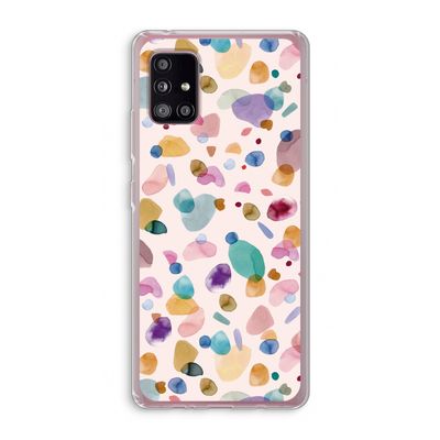 Terrazzo Memphis Pink: Samsung Galaxy A51 5G Transparant Hoesje