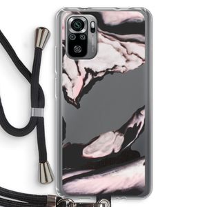 Roze stroom: Xiaomi Redmi Note 10S Transparant Hoesje met koord