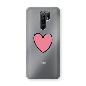 Hartje: Xiaomi Redmi 9 Transparant Hoesje