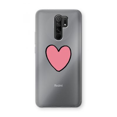 Hartje: Xiaomi Redmi 9 Transparant Hoesje
