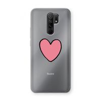 Hartje: Xiaomi Redmi 9 Transparant Hoesje