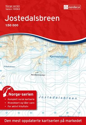Wandelkaart - Topografische kaart 10063 Norge Serien Jostedalsbreen | Nordeca