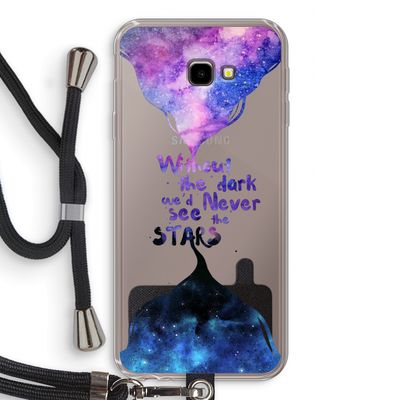 Stars quote: Samsung Galaxy J4 Plus Transparant Hoesje met koord