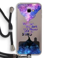 Stars quote: Samsung Galaxy J4 Plus Transparant Hoesje met koord