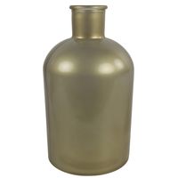 Countryfield vaas - mat goud - glas - apotheker fles - D17 x H31 cm   -