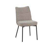 LABEL51 Eetkamerstoel Lennon - Naturel - Boucle - Black Frame