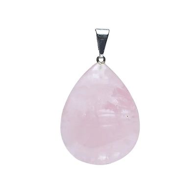 Edelsteen Hanger Rozenkwarts Druppel (2 - 3 cm)