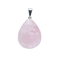 Edelsteen Hanger Rozenkwarts Druppel (2 - 3 cm)