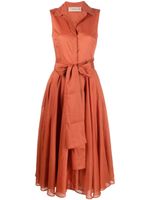 Blanca Vita robe-chemise à design sans manches - Orange