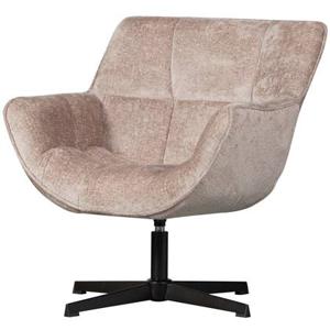 WOOOD Wibo Draaifauteuil - Chenille - Taupe - 94x71x83