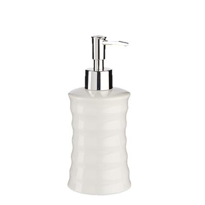 Arte r Zeeppompje - parelwit - keramiek - 18 cm - 260 ml - navulbaar - toilet/badkamer